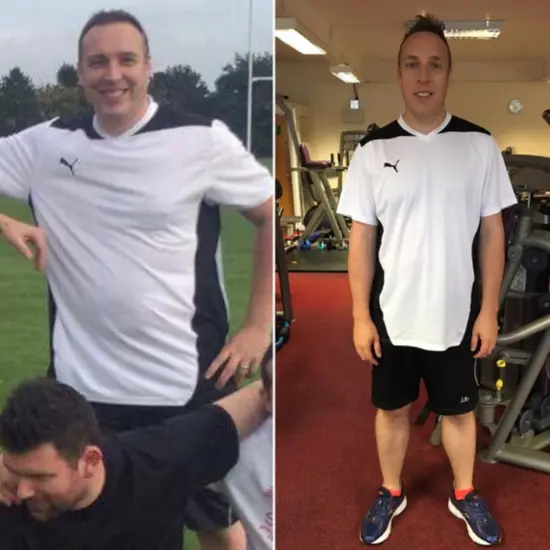 Bryan before and after fitness transformation.